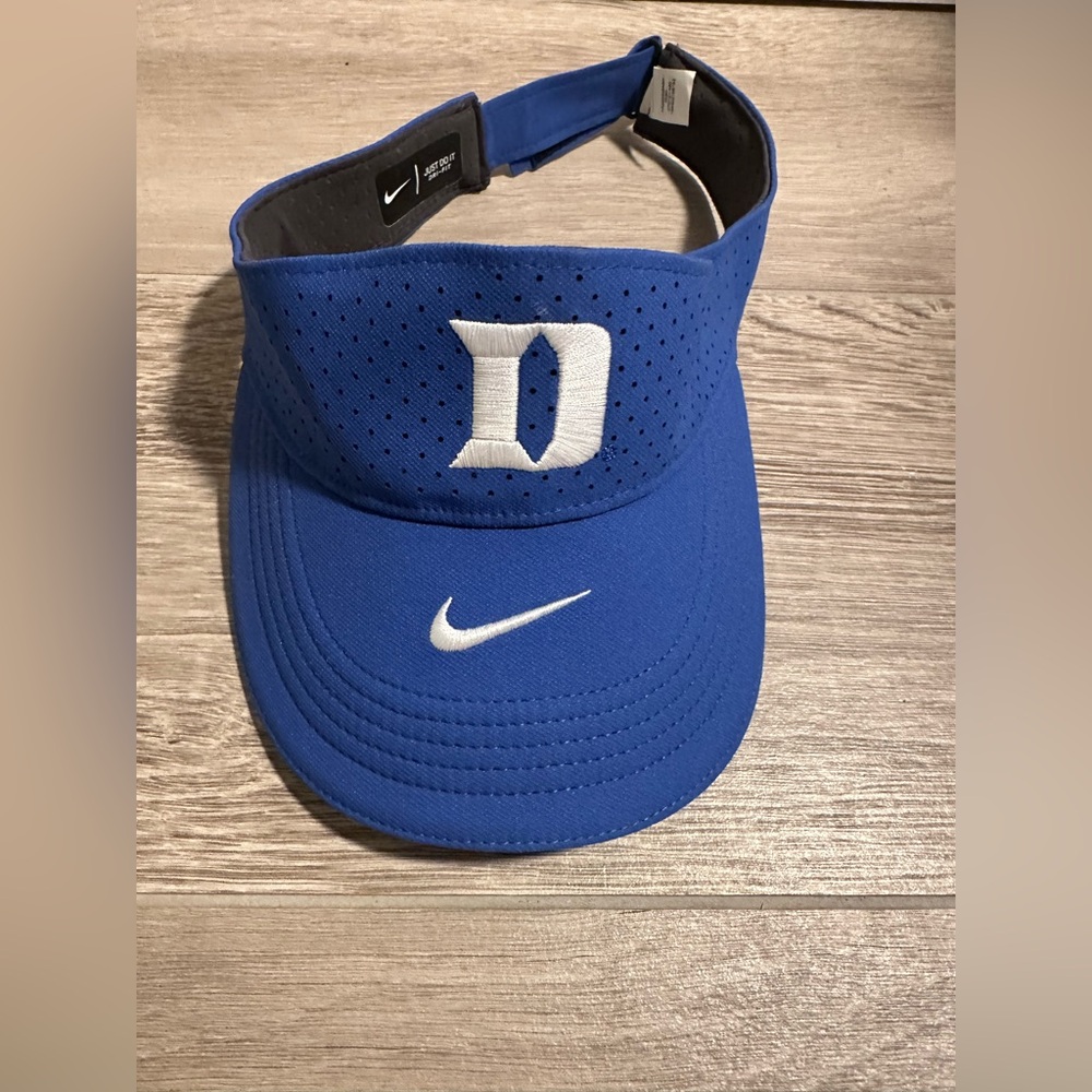 Nike Royal Blue Visor with White Duke Logo
